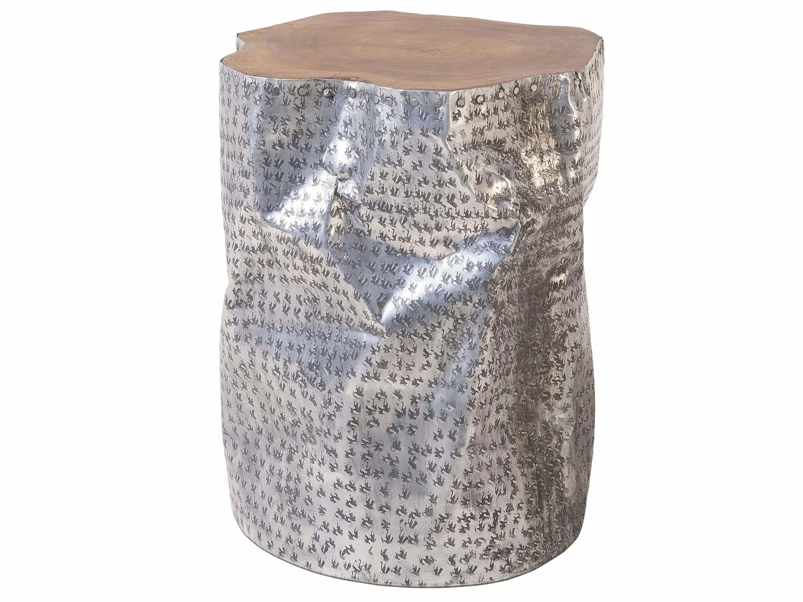 Beliani Sivupöytä Tiikki Hopea GORDON - Image 4