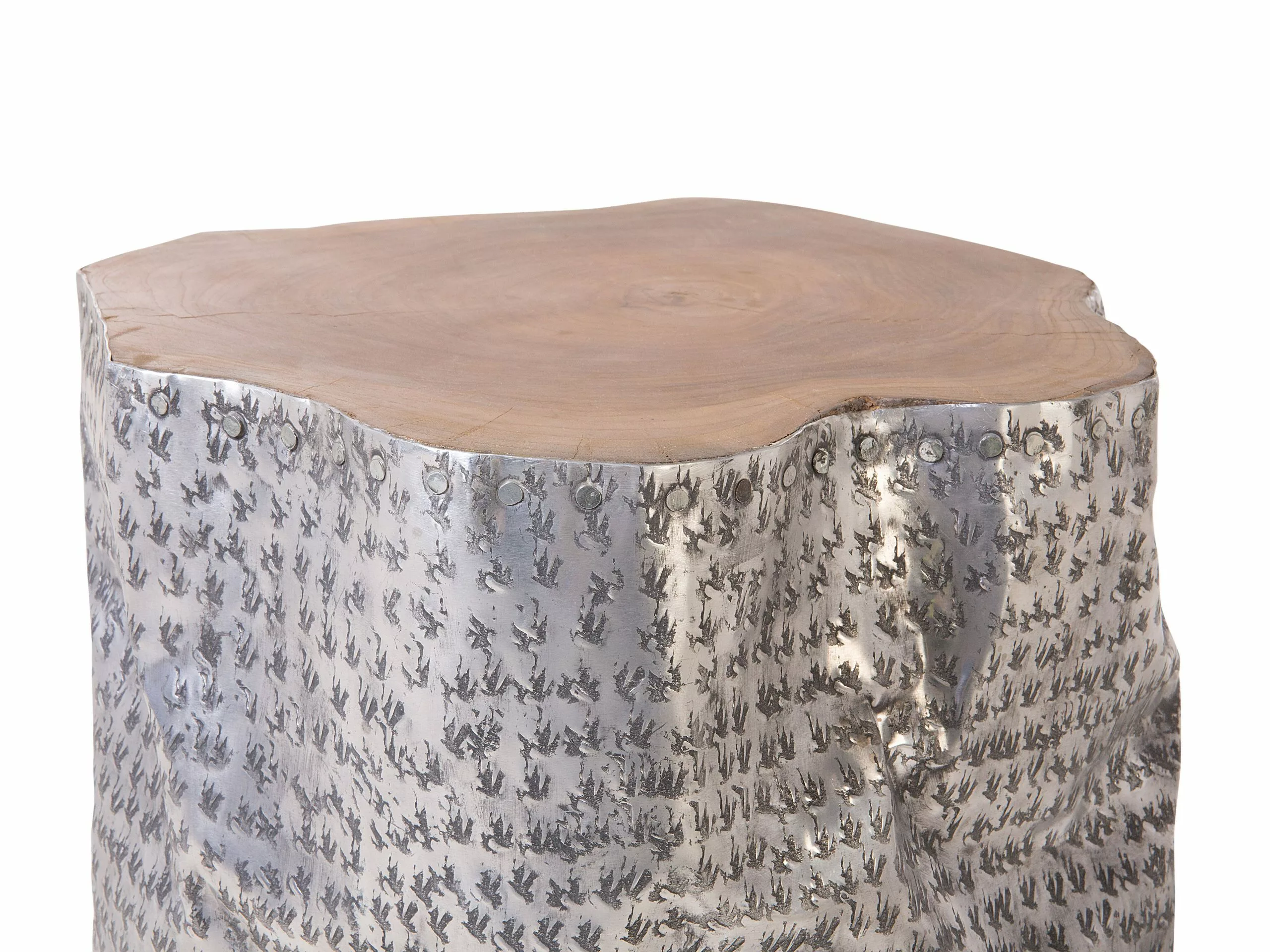 Beliani Sivupöytä Tiikki Hopea GORDON - Image 6