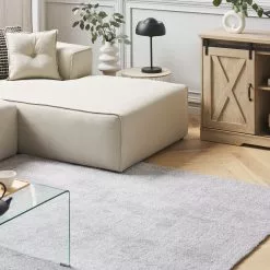 Beliani Matto Kangas Vaaleanharmaa DEMRE Useita Kokoja -Ruokapöydät Myyntikauppa undef src sa picid 683560 type color image scaled