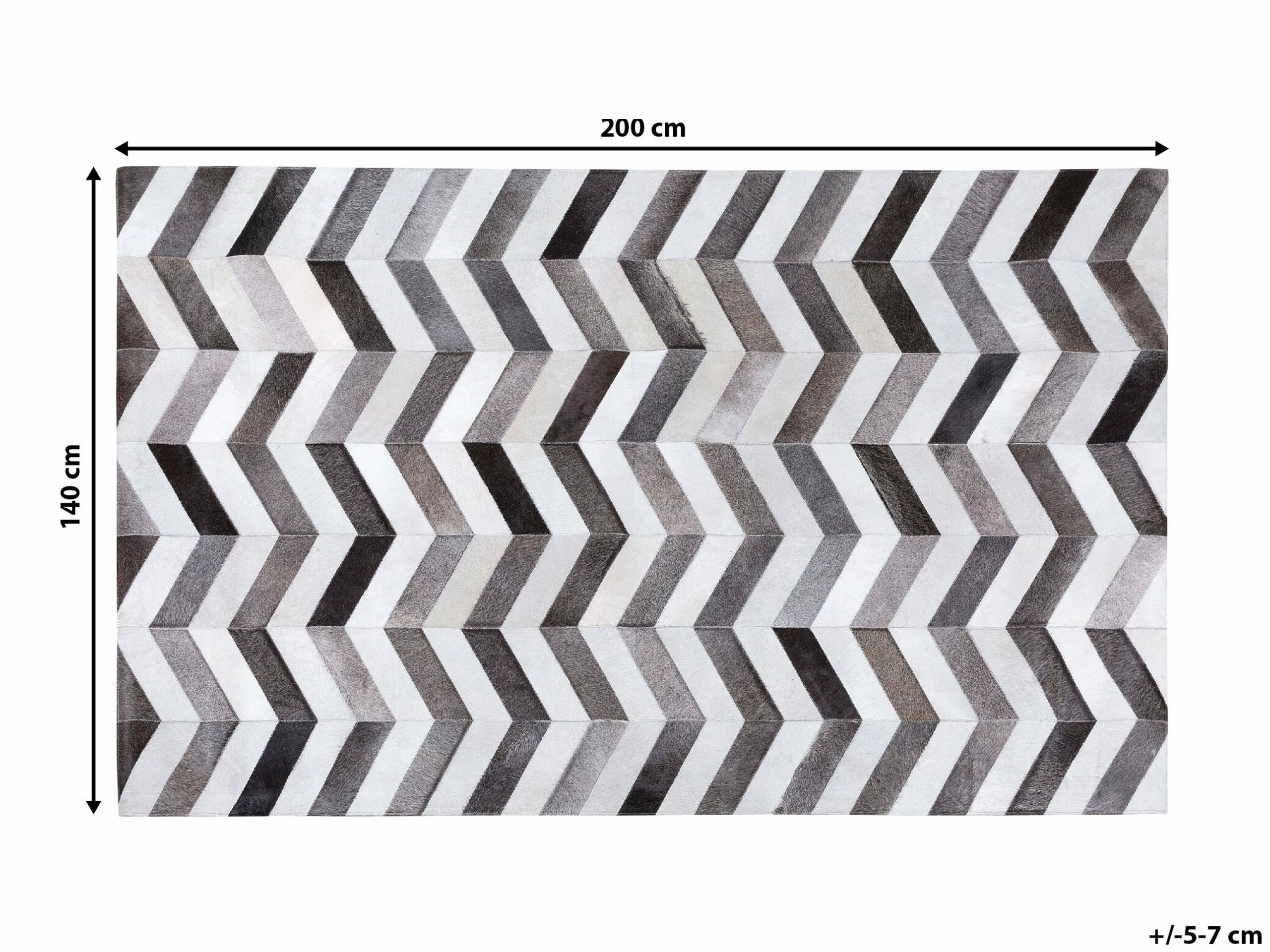 Beliani Matto Lehmännahka Harmaa AKSAZ Useita Kokoja 9 Beliani Matto Lehmännahka Harmaa AKSAZ Useita Kokoja - Image 7