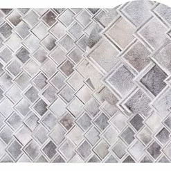 Beliani Matto Lehmännahka Harmaa AGACLI Useita Kokoja