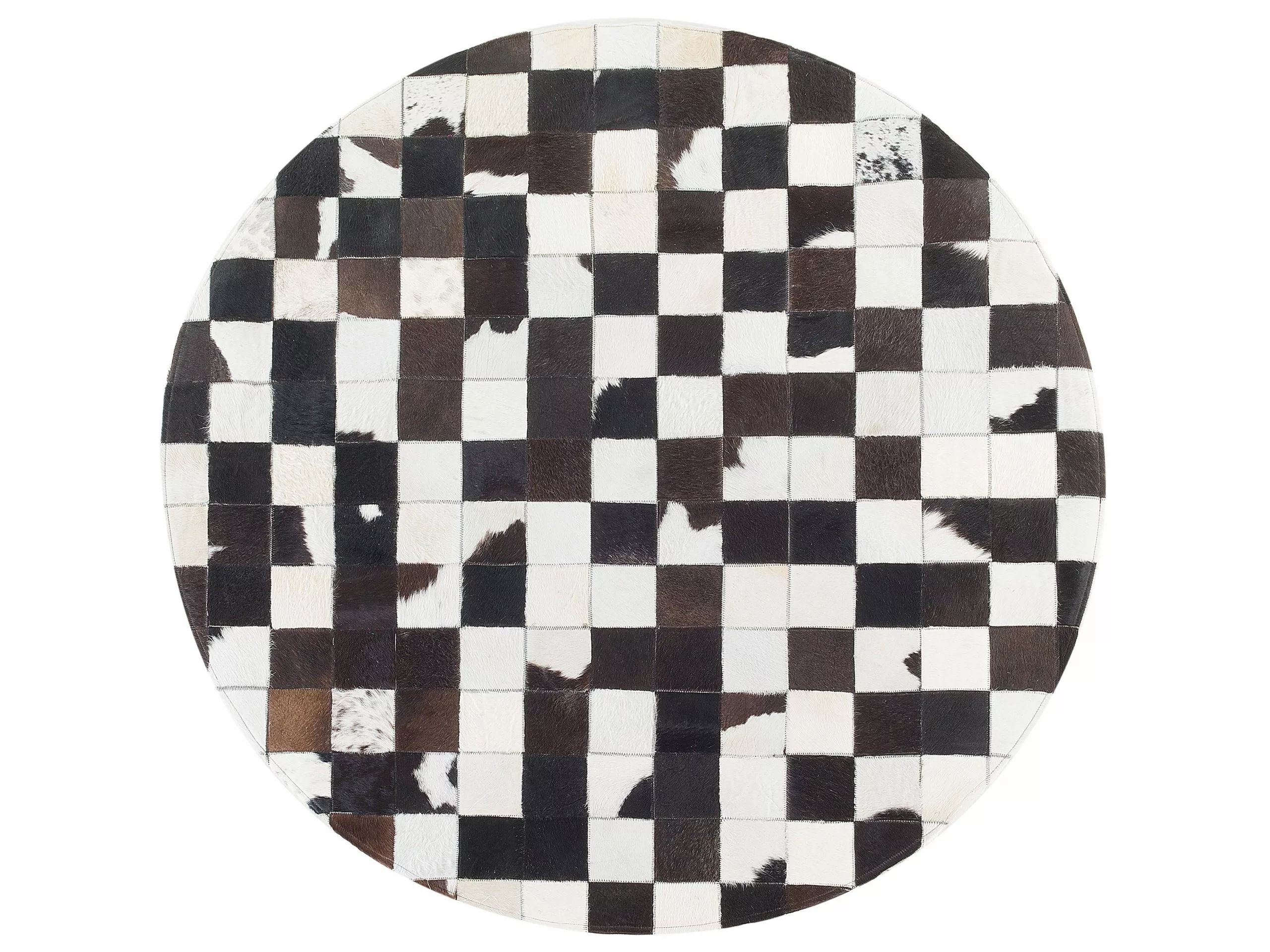 Beliani Matto Lehmännahka Mustavalkoinen 140 Cm BERGAMA 5 Beliani Matto Lehmännahka Mustavalkoinen 140 Cm BERGAMA - Image 3