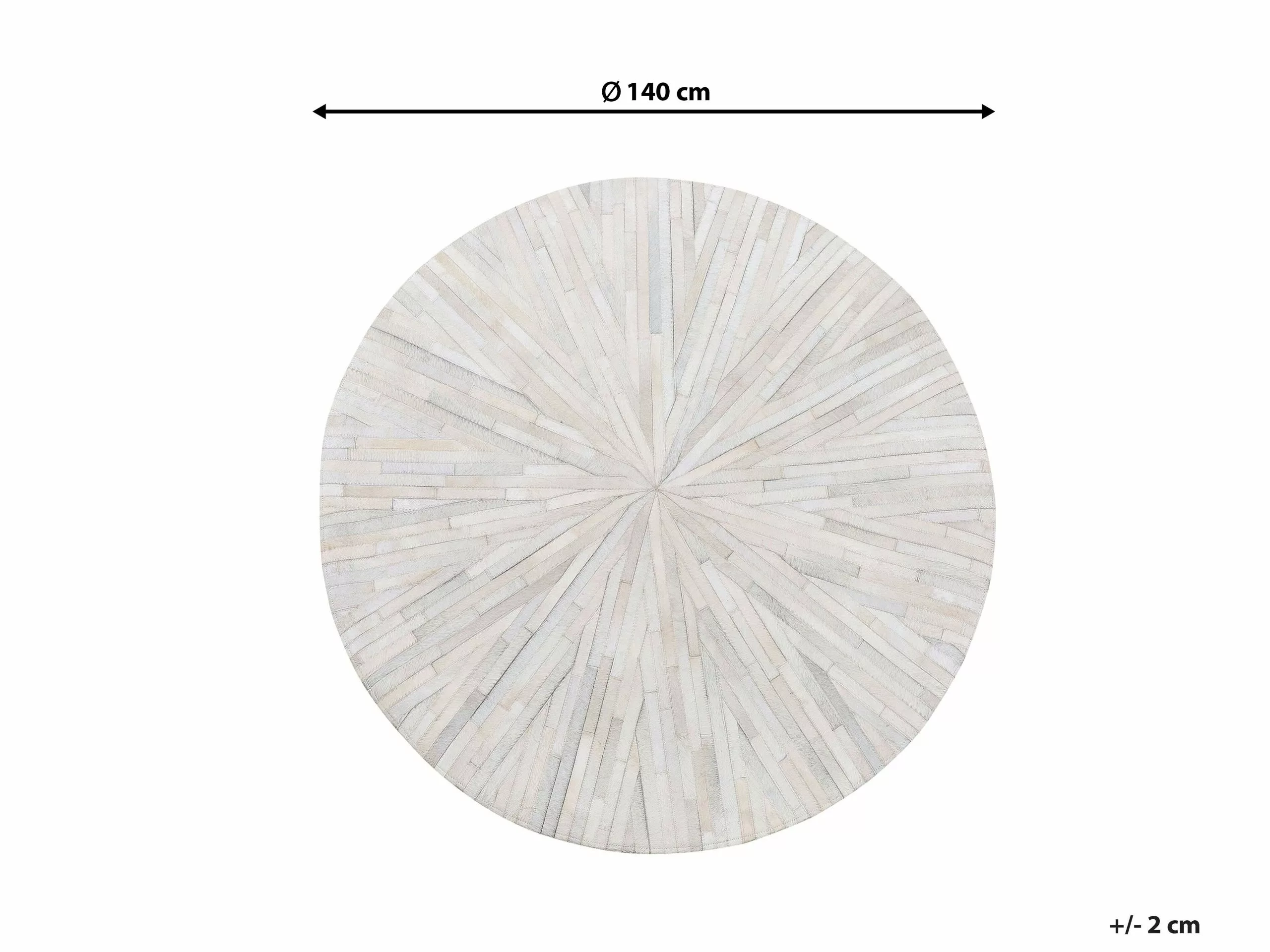 Beliani Matto Lehmännahka Valkoinen 140 Cm SIMAV 7 Beliani Matto Lehmännahka Valkoinen 140 Cm SIMAV - Image 5