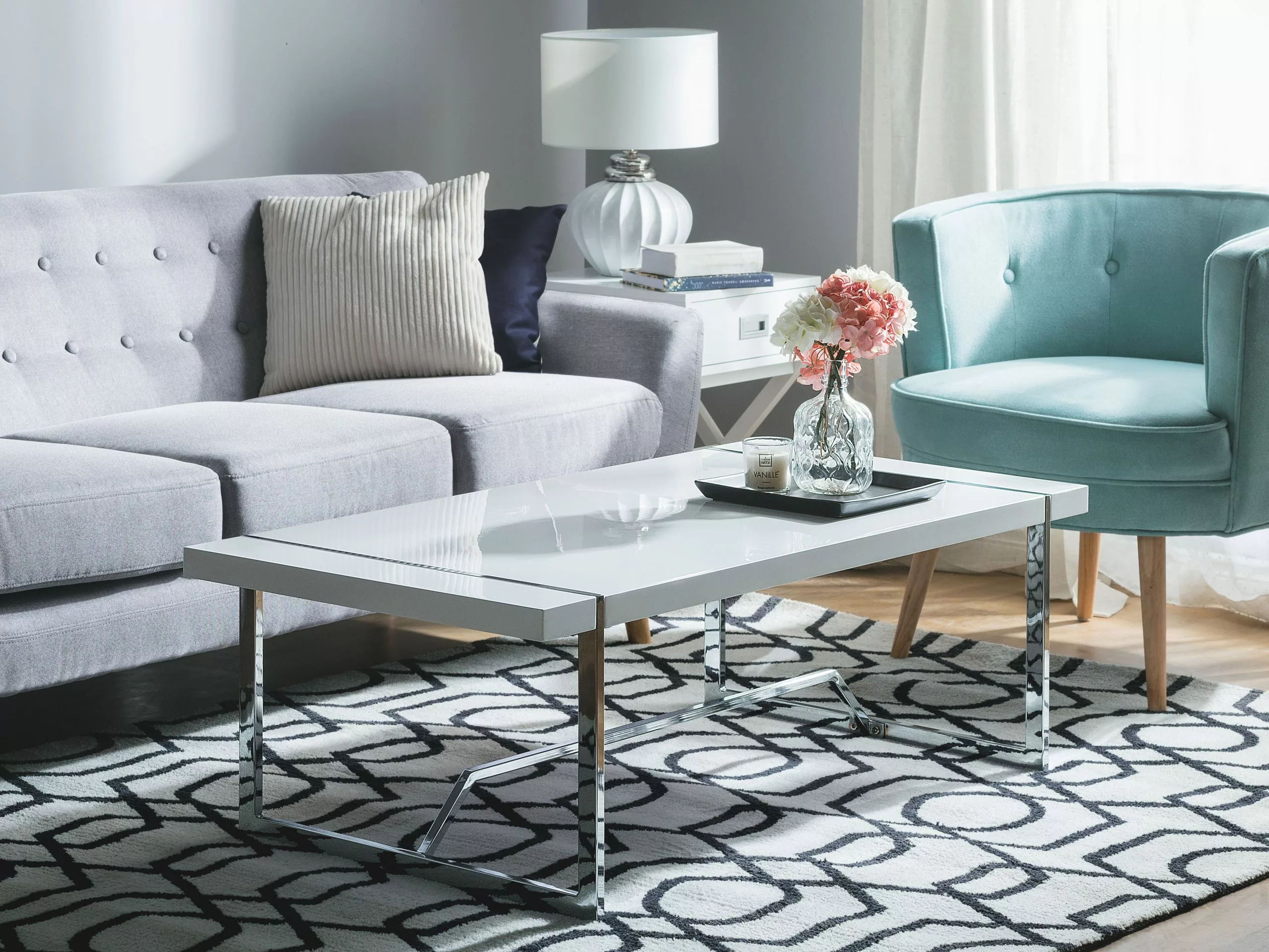 Beliani Sohvapöytä Valkoinen TULSA 4 Beliani Sohvapöytä Valkoinen TULSA - Image 2