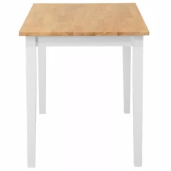 Beliani Ruokapöytä Kumipuu Vaalea Puu/valkoinen GEORGIA Useita Kokoja -Ruokapöydät Myyntikauppa undef src sa picid 696636 type whitesh image scaled
