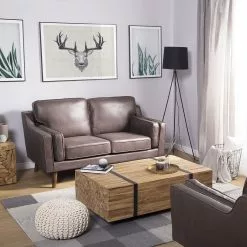 Beliani Sivupöytä Tiikki Vaalea Puu NELSON -Ruokapöydät Myyntikauppa undef src sa picid 697840 type color image scaled