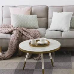 Beliani Sohvapöytä Marmorikuvio Valkoinen/kulta RAMONA 17 Beliani Sohvapöytä Marmorikuvio Valkoinen/kulta RAMONA -Ruokapöydät Myyntikauppa undef src sa picid 705736 type whitesh image