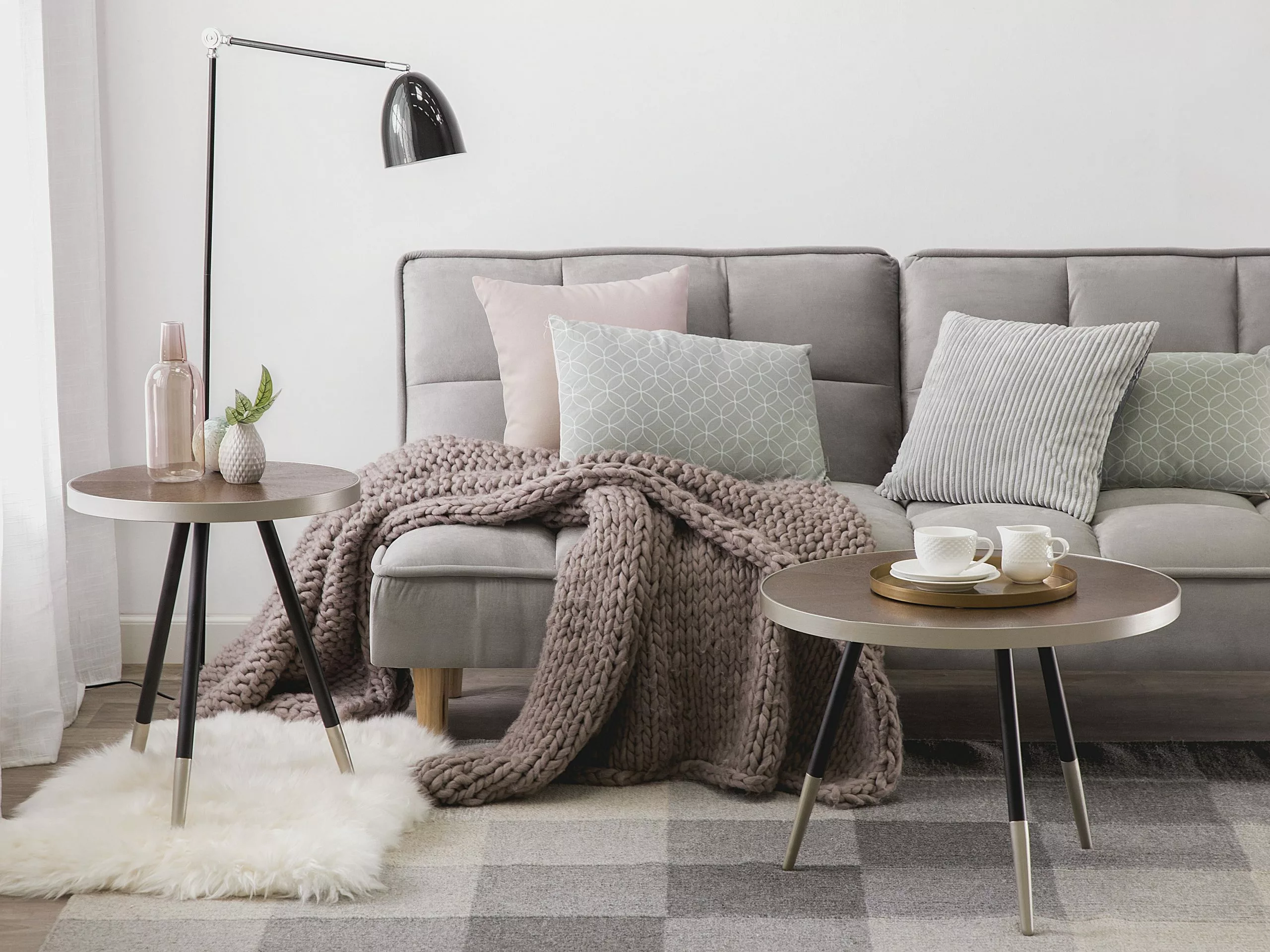 Beliani Sohvapöytä Tumma Puu/hopea RAMONA 4 Beliani Sohvapöytä Tumma Puu/hopea RAMONA - Image 2