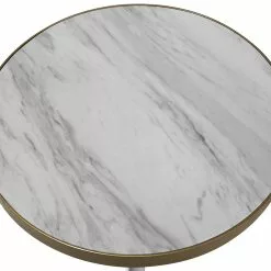 Beliani Sivupöytä Marmorikuvio Valkoinen/kulta RAMONA -Ruokapöydät Myyntikauppa undef src sa picid 705786 type whitesh image scaled