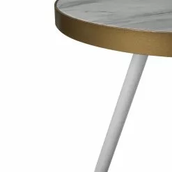 Beliani Sivupöytä Marmorikuvio Valkoinen/kulta RAMONA -Ruokapöydät Myyntikauppa undef src sa picid 705787 type whitesh image scaled