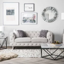 Beliani Sohvapöytä Marmorikuvio Beige/musta MALIBU -Ruokapöydät Myyntikauppa undef src sa picid 706380 type color image scaled