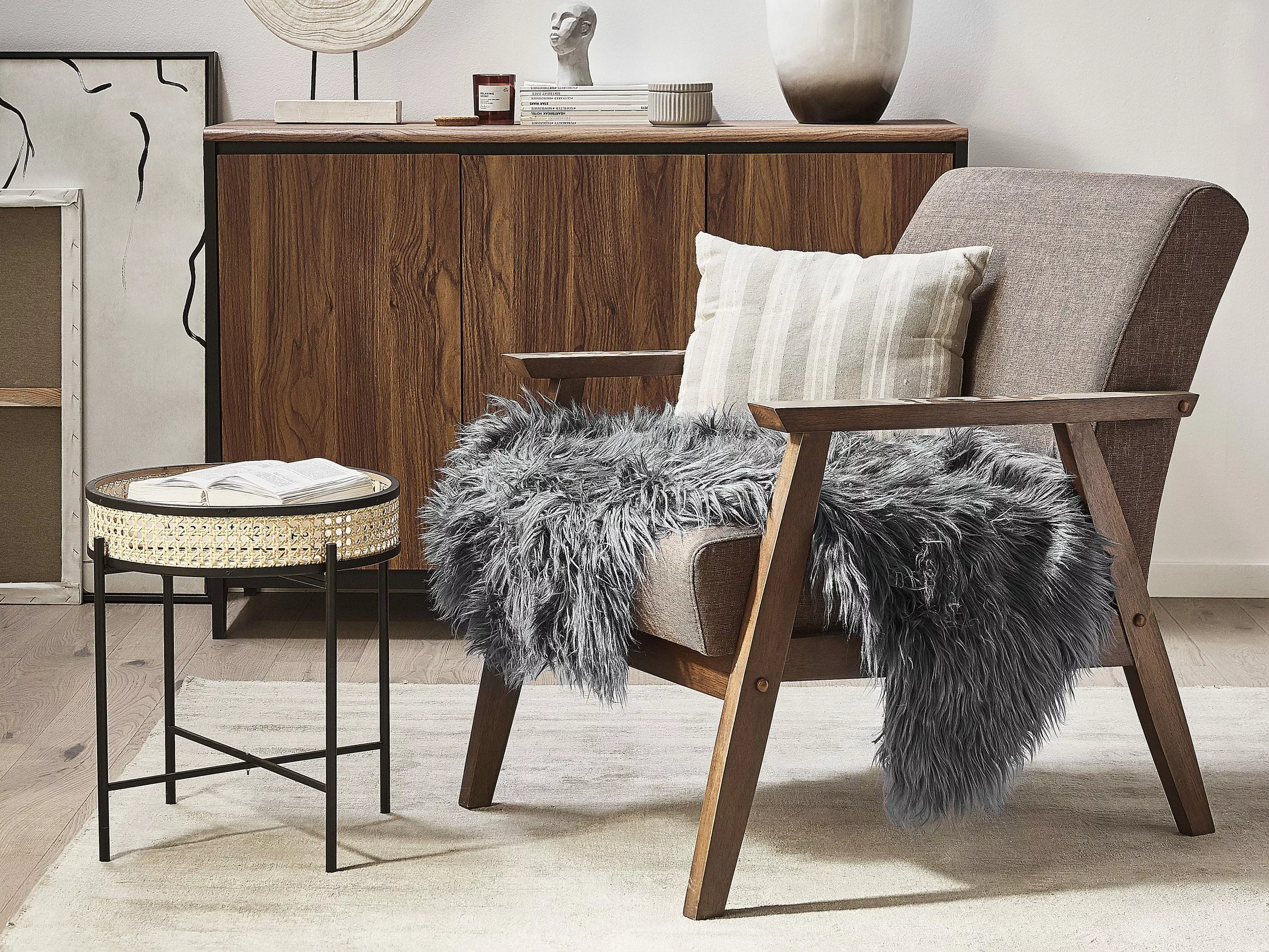 Beliani Tekotalja Harmaa MUNGO - Image 2