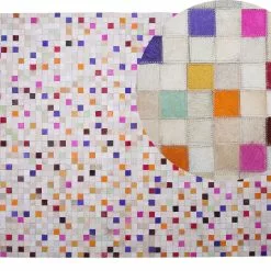 Beliani Matto Lehmännahka Monivärinen ADVAN Useita Kokoja