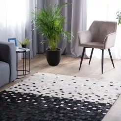 Beliani Matto Nahka Musta/beige ERFELEK Useita Kokoja -Ruokapöydät Myyntikauppa undef src sa picid 714304 type color image scaled