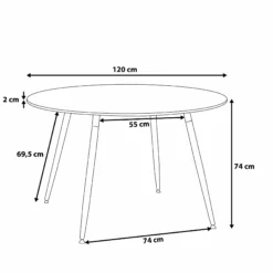 Beliani Ruokapöytä Musta BOVIO Useita Kokoja -Ruokapöydät Myyntikauppa undef src sa picid 715887 type whitesh image scaled