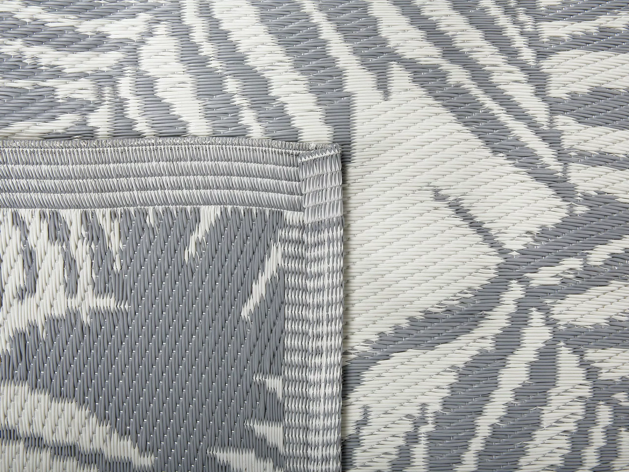 Beliani Ulkomatto Kaksipuolinen Vaaleanharmaa 120 X 180 Cm KOTA - Image 4