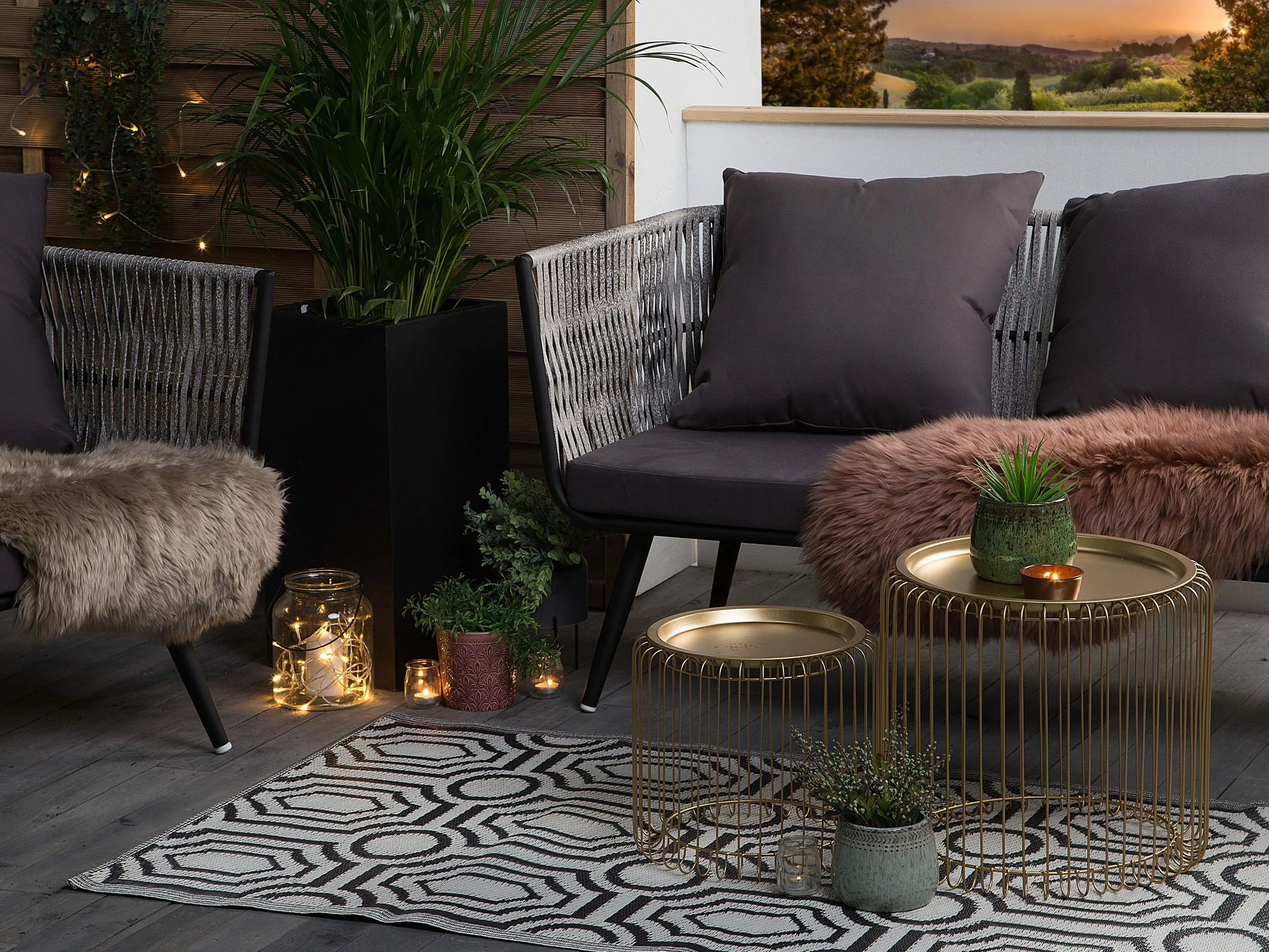 Beliani Ulkomatto Kaksipuolinen Musta 90 X 180 Cm BIDAR 4 Beliani Ulkomatto Kaksipuolinen Musta 90 X 180 Cm BIDAR - Image 2