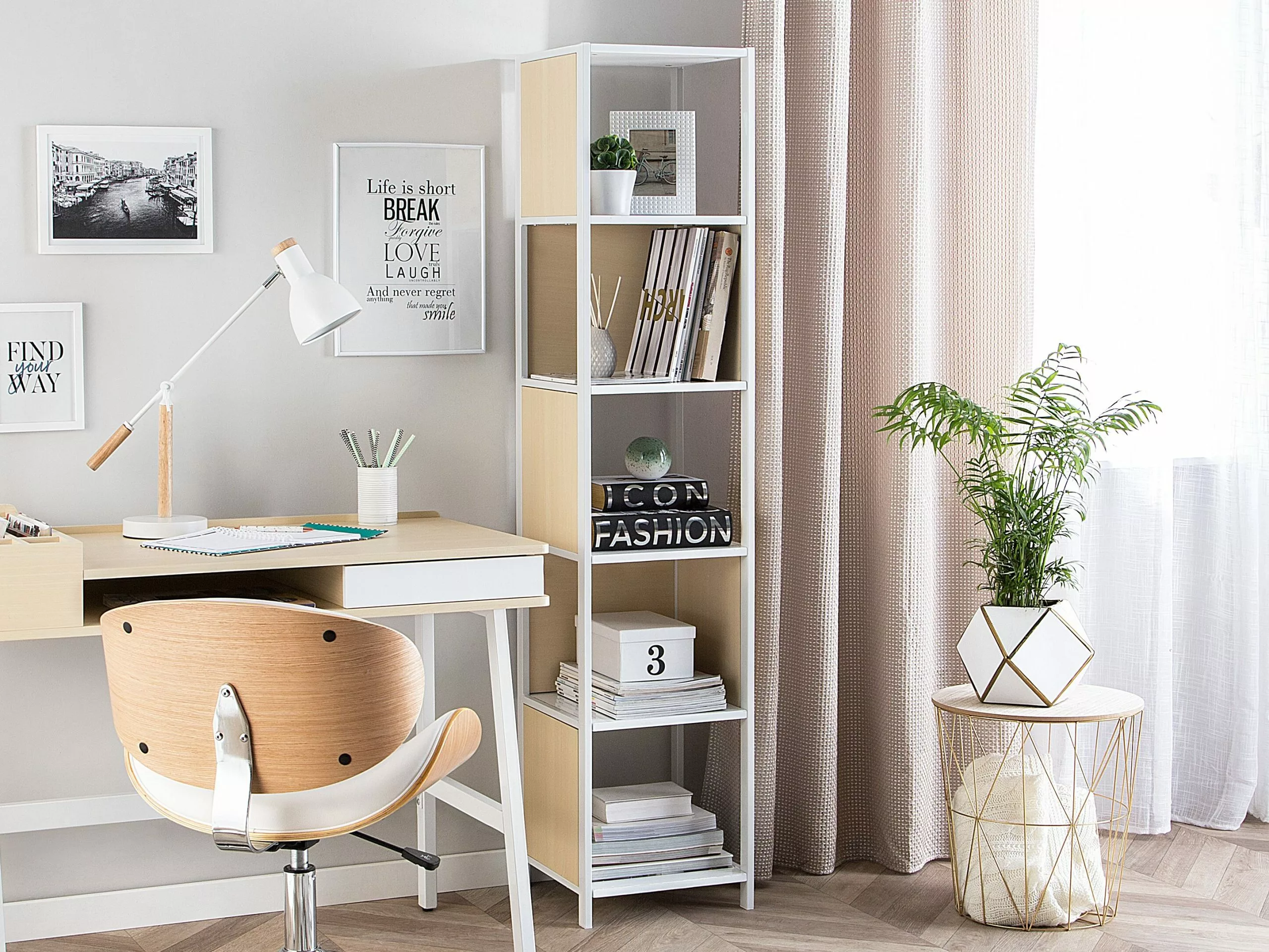 Beliani Sivupöytä Metalli Säilytystila Kulta LANARK 9 Beliani Sivupöytä Metalli Säilytystila Kulta LANARK - Image 8