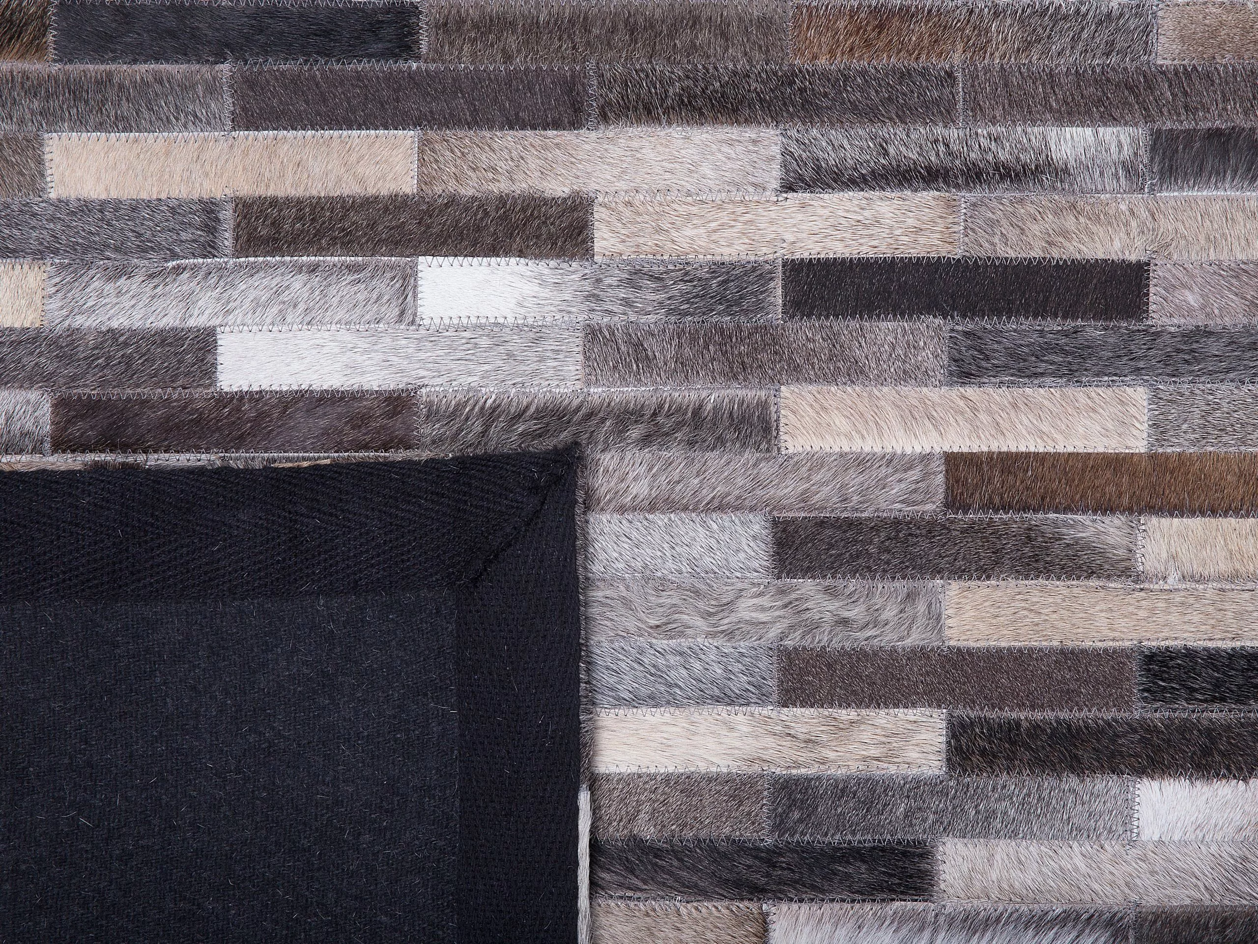 Beliani Matto Lehmännahka Ruskea/harmaa 140 X 200 Cm AHILLI 7 Beliani Matto Lehmännahka Ruskea/harmaa 140 X 200 Cm AHILLI - Image 5