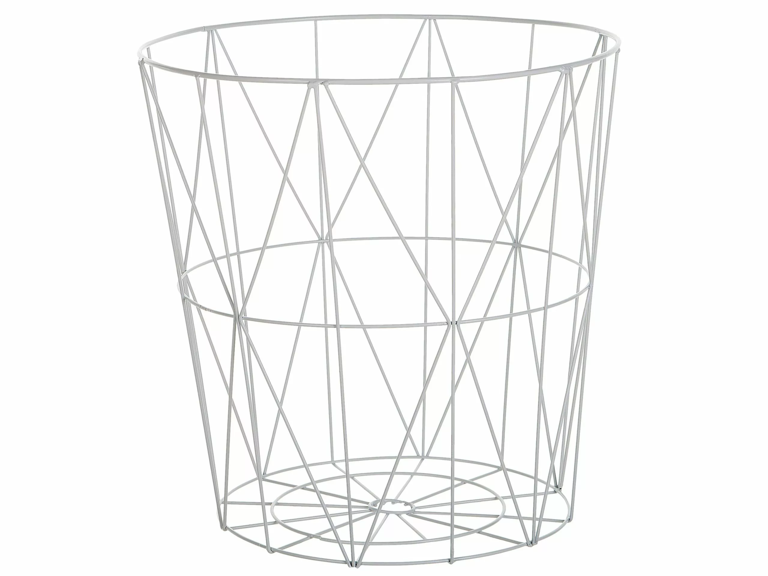 Beliani Sivupöytä Metalli Säilytystila Valkoinen LANARK - Image 5