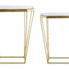Beliani Sivupöytäsetti Peililasitasolla Metalli Kulta 2 Kpl SIERRA -Ruokapöydät Myyntikauppa undef src sa picid 725402 type whitesh image scaled