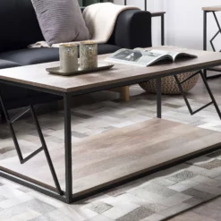 Beliani Sohvapöytä Tumma Puu/musta FORRES 11 Beliani Sohvapöytä Tumma Puu/musta FORRES -Ruokapöydät Myyntikauppa undef src sa picid 727732 type color image scaled