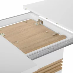 Beliani Ruokapöytä Jatkettava Valkoinen 160/200 X 90 Cm SANTANA -Ruokapöydät Myyntikauppa undef src sa picid 729325 type whitesh image scaled