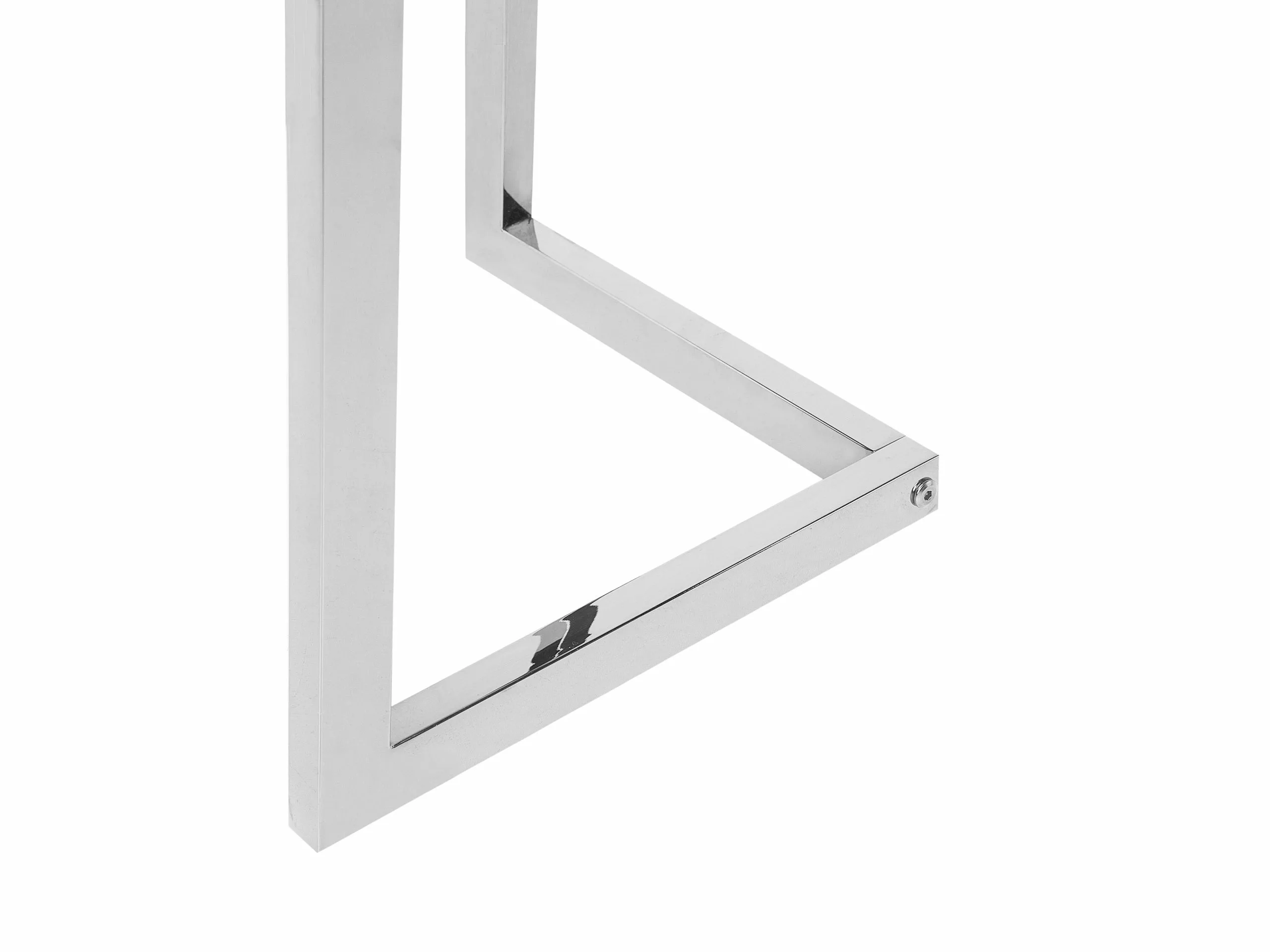 Beliani Sohvapöytä Lasitasolla Teräs Hopea FRESNO - Image 5