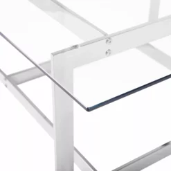 Beliani Sohvapöytä Lasitasolla Metalli Hopea CRYSTAL -Ruokapöydät Myyntikauppa undef src sa picid 733180 type whitesh image scaled