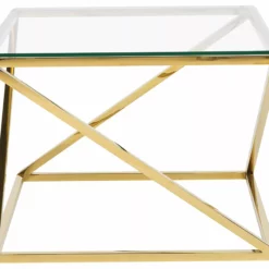 Beliani Sohvapöytä Lasitasolla Rosteri Kulta BEVERLY -Ruokapöydät Myyntikauppa undef src sa picid 733190 type whitesh image scaled