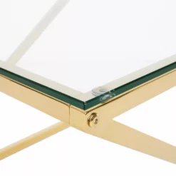 Beliani Sohvapöytä Lasitasolla Rosteri Kulta BEVERLY -Ruokapöydät Myyntikauppa undef src sa picid 733191 type whitesh image scaled