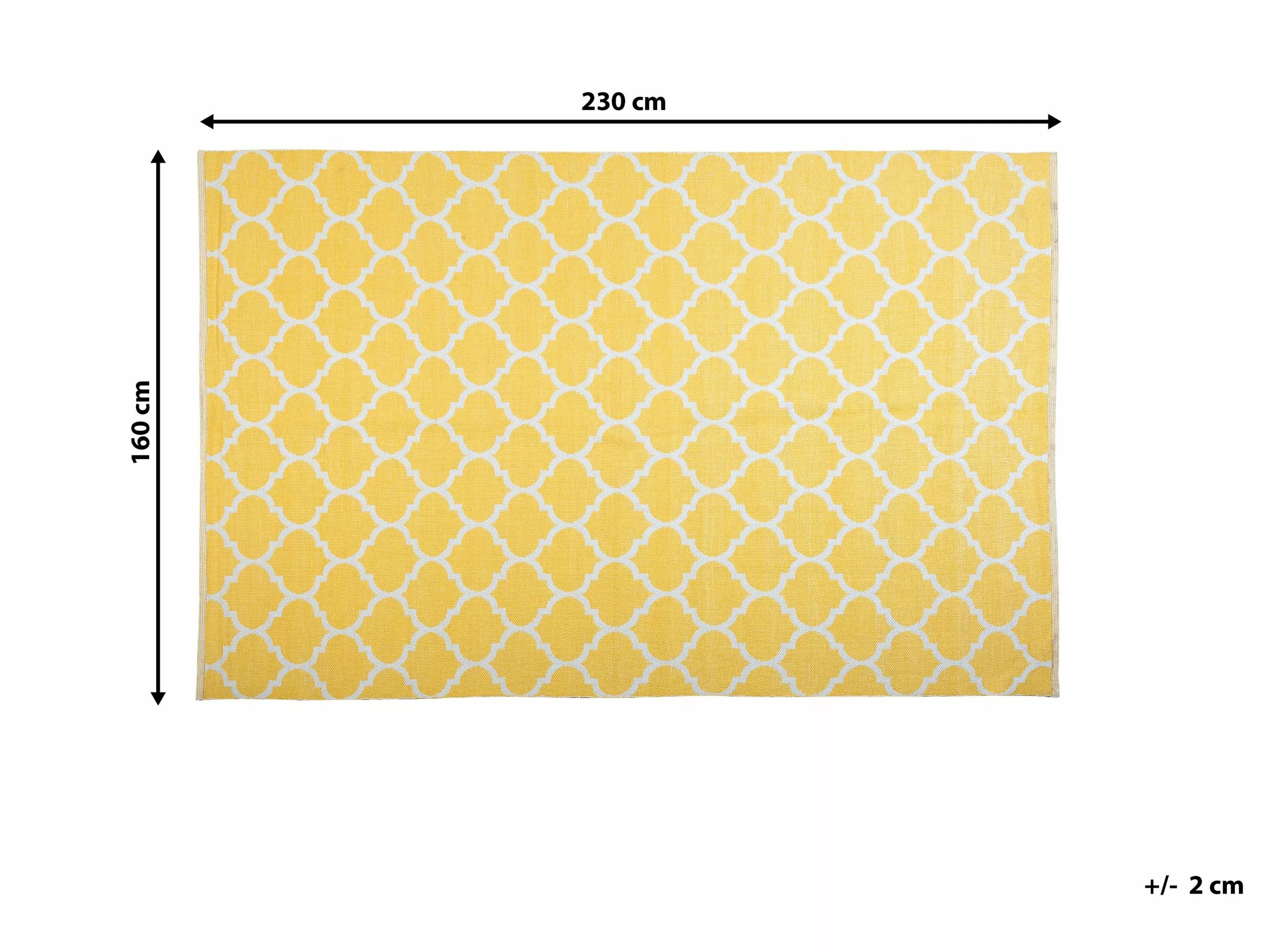 Beliani Ulkomatto Kaksipuolinen Keltainen AKSU Useita Kokoja 11 Beliani Ulkomatto Kaksipuolinen Keltainen AKSU Useita Kokoja - Image 9