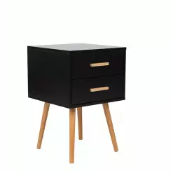 Beliani Yöpöytä 2 Laatikkoa Musta ALABAMA -Ruokapöydät Myyntikauppa undef src sa picid 734841 type whitesh image