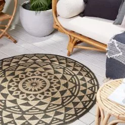 Beliani Matto Juutti Ruskea/musta 120 Cm ALAKIR -Ruokapöydät Myyntikauppa undef src sa picid 738153 type color image scaled