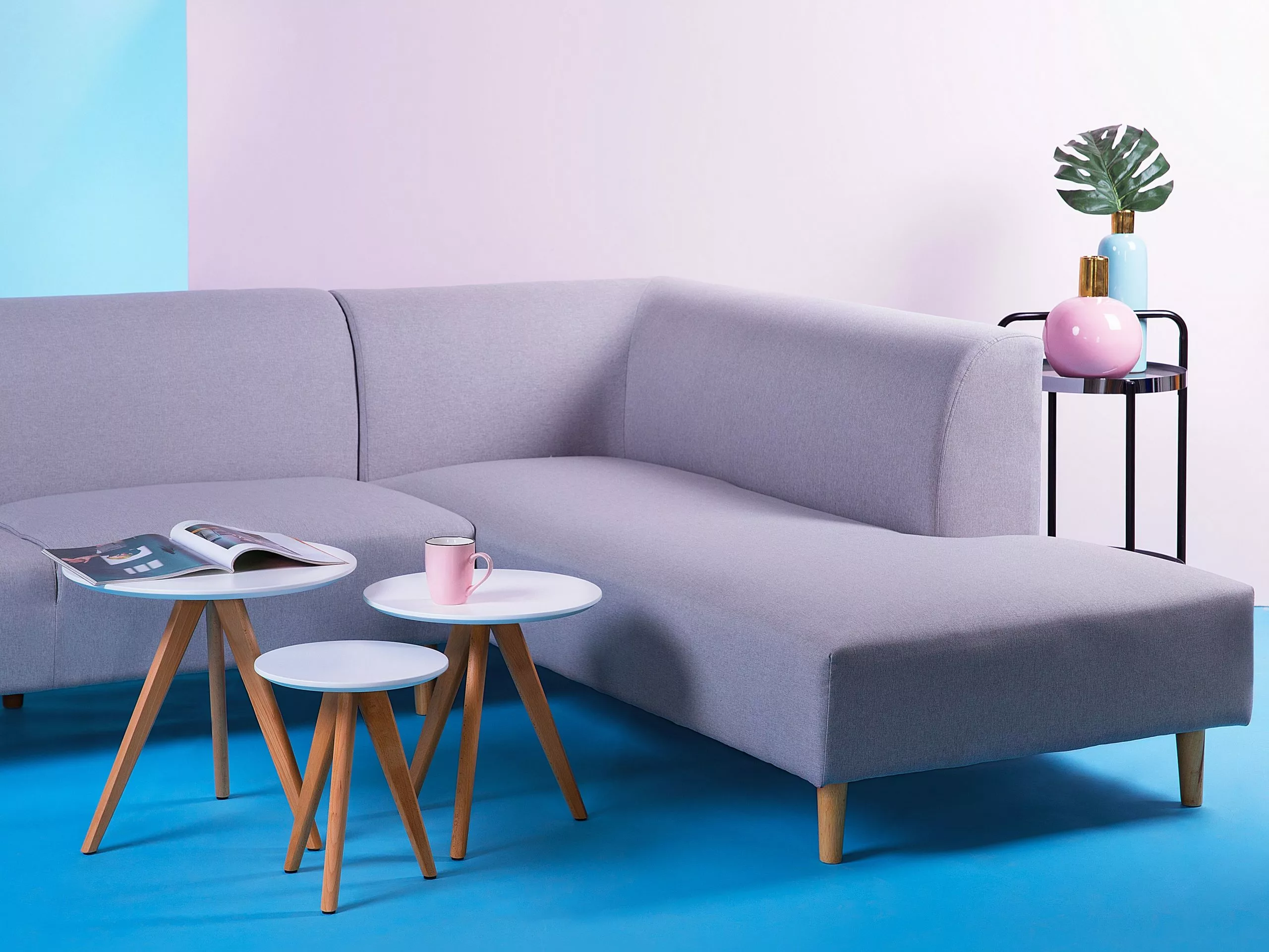 Beliani Sohvapöytäsetti Valkoinen 3 Kpl VEGAS 4 Beliani Sohvapöytäsetti Valkoinen 3 Kpl VEGAS - Image 2