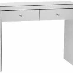 Beliani Konsolipöytä Peililasi 2 Laatikkoa Hopea MARLE