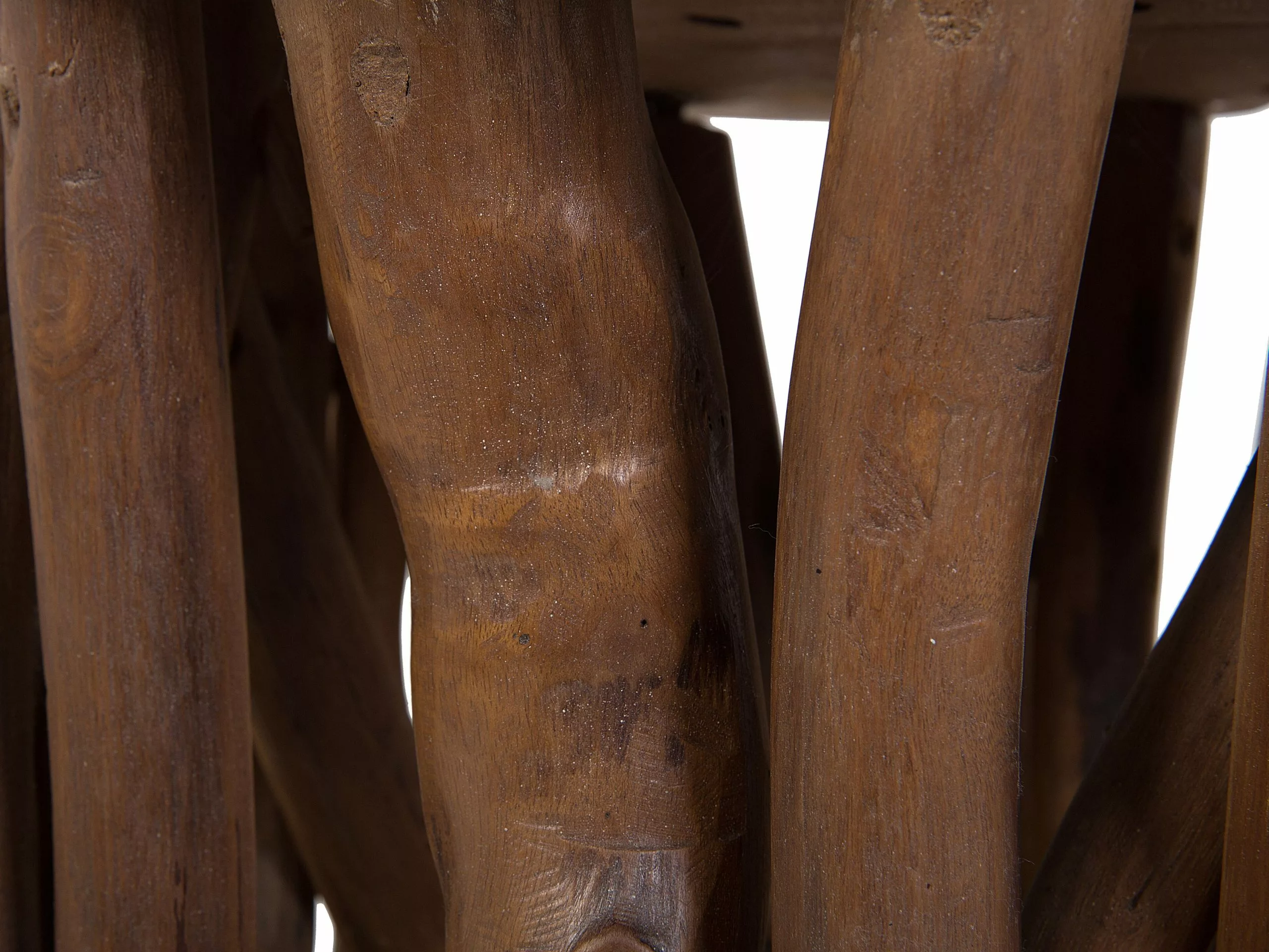 Beliani Sivupöytä Valkoinen/tumma Puu HOUMA - Image 9