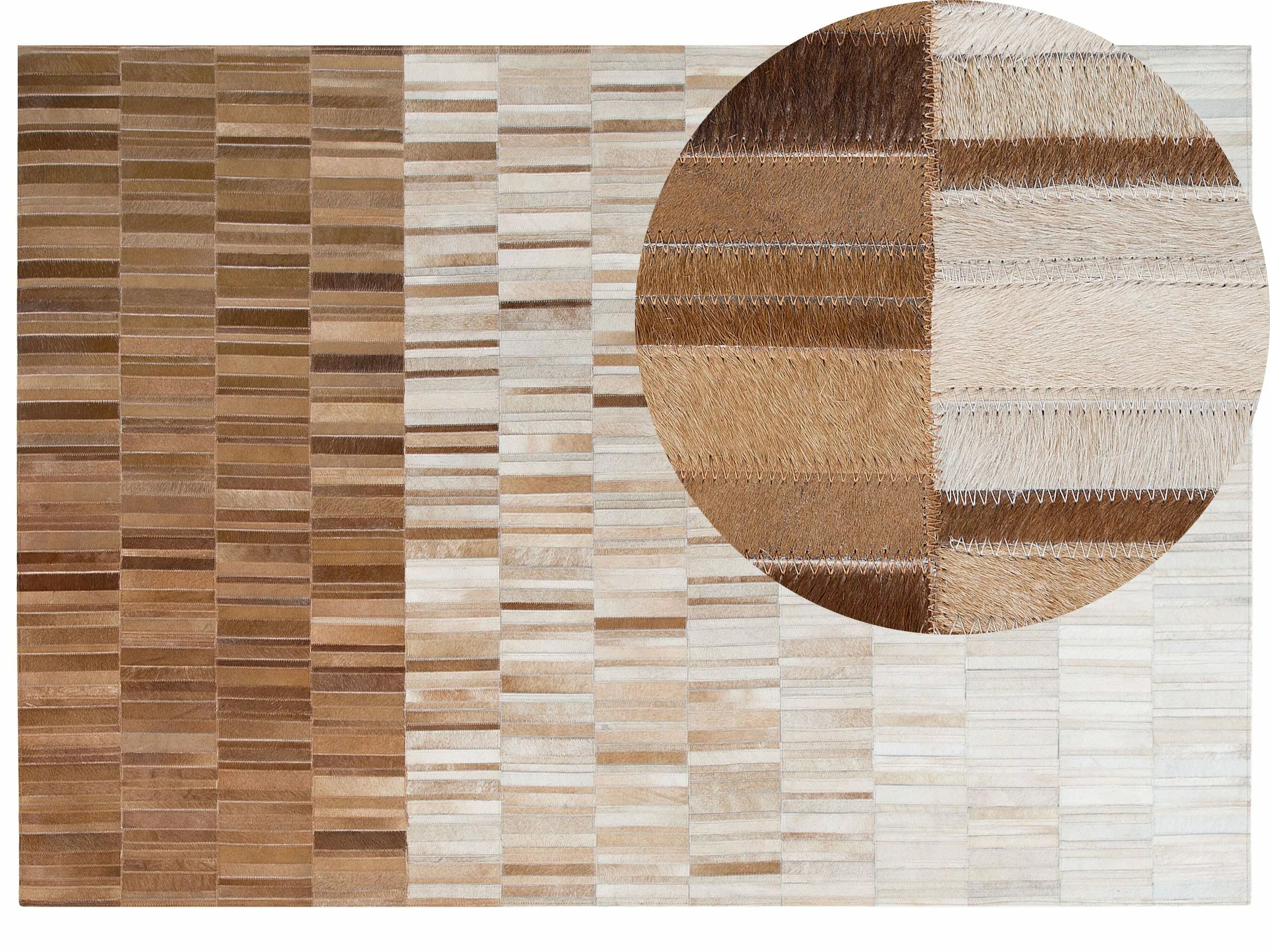 Beliani Matto Lehmännahka Beige YAGDA Useita Kokoja 3 Beliani Matto Lehmännahka Beige YAGDA Useita Kokoja