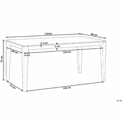 Beliani Ruokapöytä Tumma Puu/musta 135 X 80 Cm CEDAR 20 Beliani Ruokapöytä Tumma Puu/musta 135 X 80 Cm CEDAR -Ruokapöydät Myyntikauppa undef src sa picid 744202 type whitesh image scaled