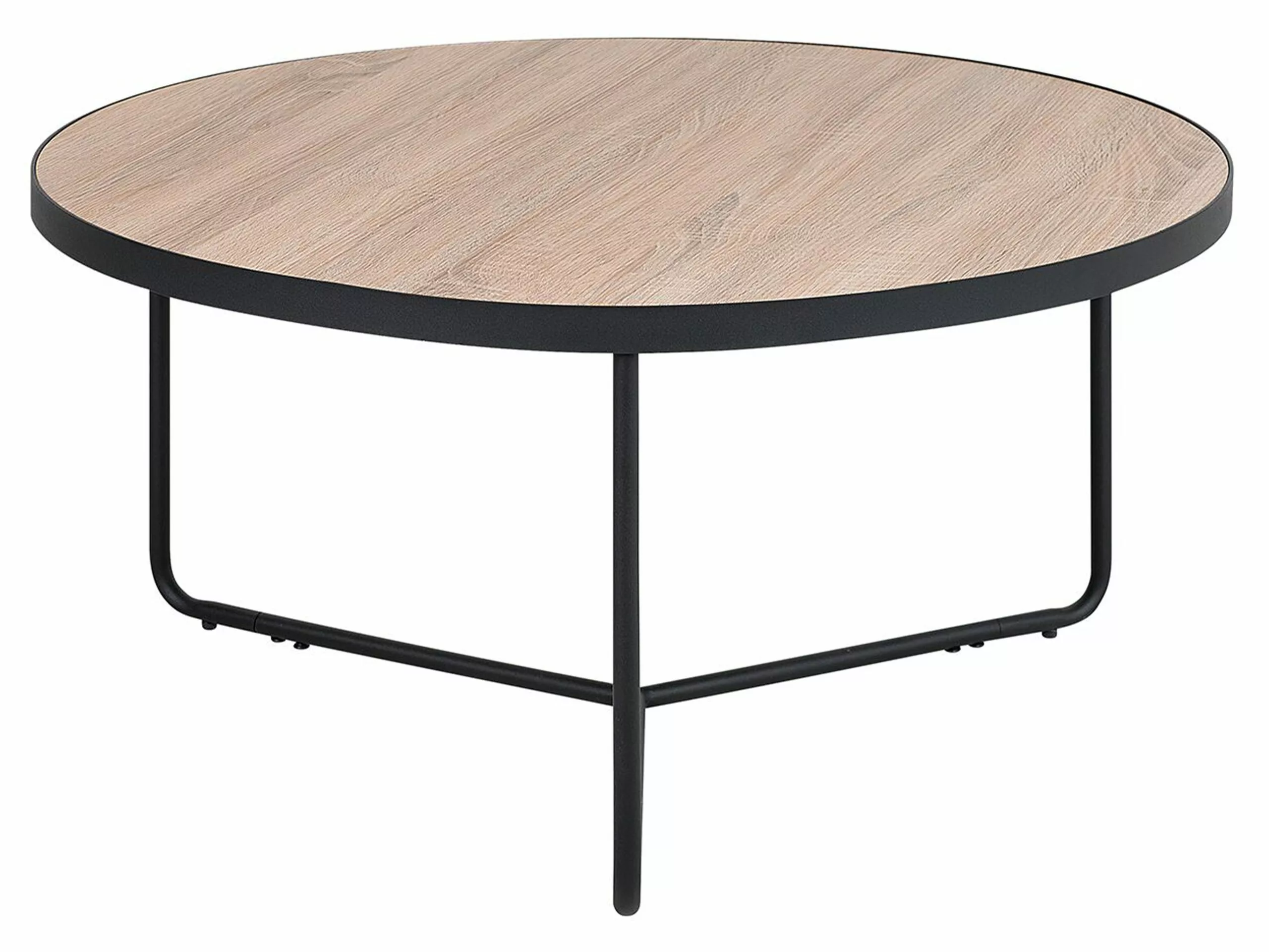 Beliani Sohvapöytä Iso Vaalea Puu/musta MELODY - Image 5