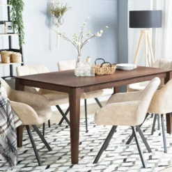 Beliani Ruokapöytä Tumma Puu 160 X 90 Cm LOTTIE -Ruokapöydät Myyntikauppa undef src sa picid 744294 type whitesh image scaled