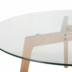 Beliani Sohvapöytä Lasitasolla Tammi Vaalea Puu MINNESOTA -Ruokapöydät Myyntikauppa undef src sa picid 745236 type whitesh image scaled