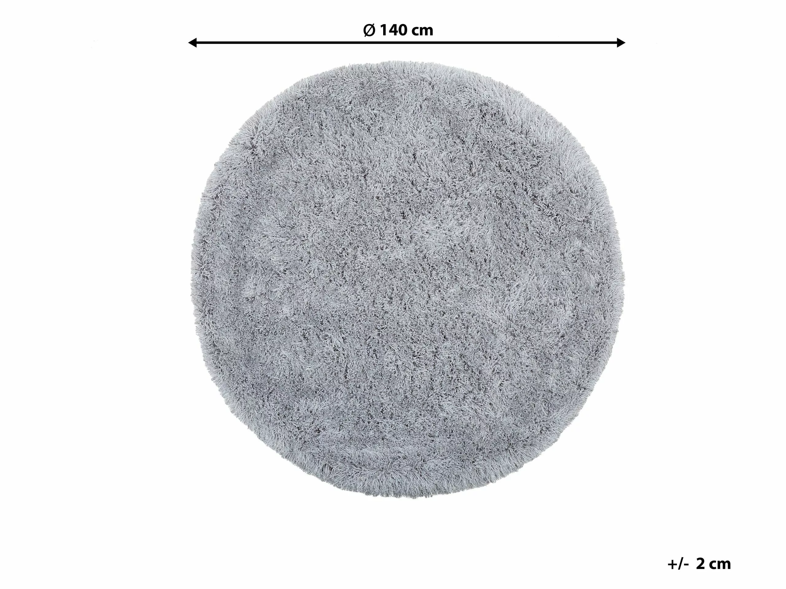 Beliani Pyöreä Matto Vaaleanharmaa ⌀ 140 Cm CIDE 8 Beliani Pyöreä Matto Vaaleanharmaa ⌀ 140 Cm CIDE - Image 6