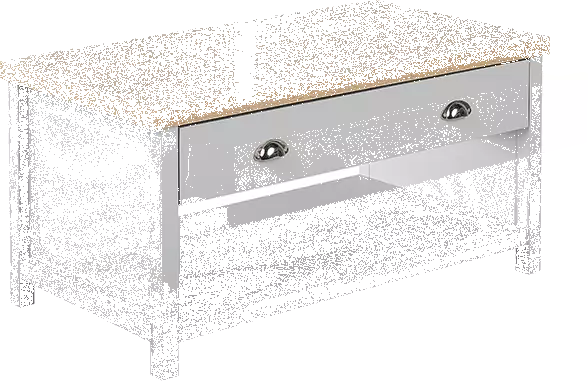 Beliani Sohvapöytä 2 Laatikkoa Vaaleanharmaa/vaalea Puu CLIO 5 Beliani Sohvapöytä 2 Laatikkoa Vaaleanharmaa/vaalea Puu CLIO - Image 3