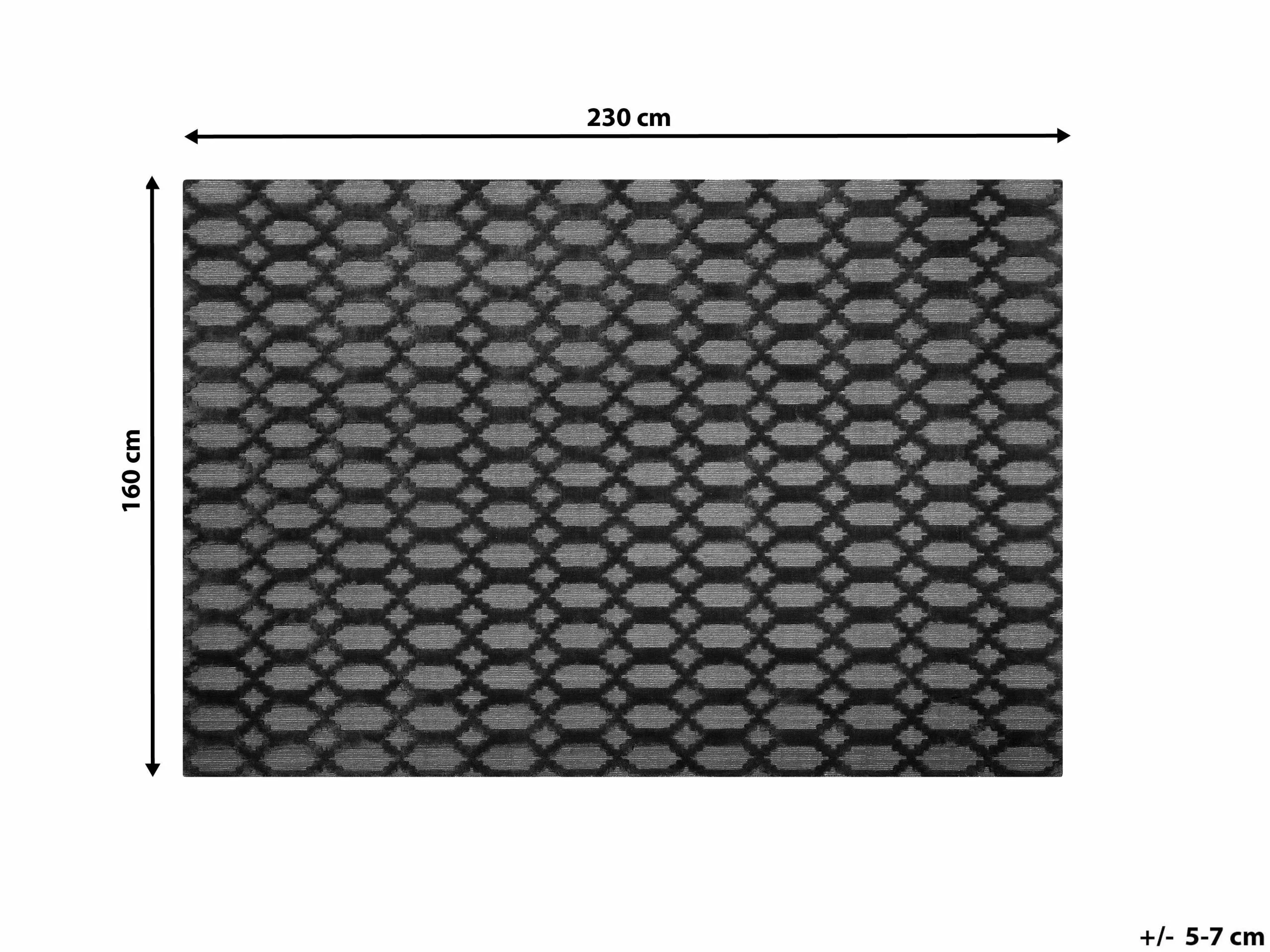 Beliani Matto Viskoosi Tummanharmaa CIZRE Useita Kokoja 9 Beliani Matto Viskoosi Tummanharmaa CIZRE Useita Kokoja - Image 7