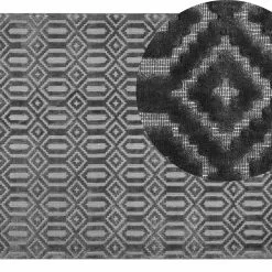 Beliani Matto Viskoosi Tummanharmaa ADATEPE Useita Kokoja