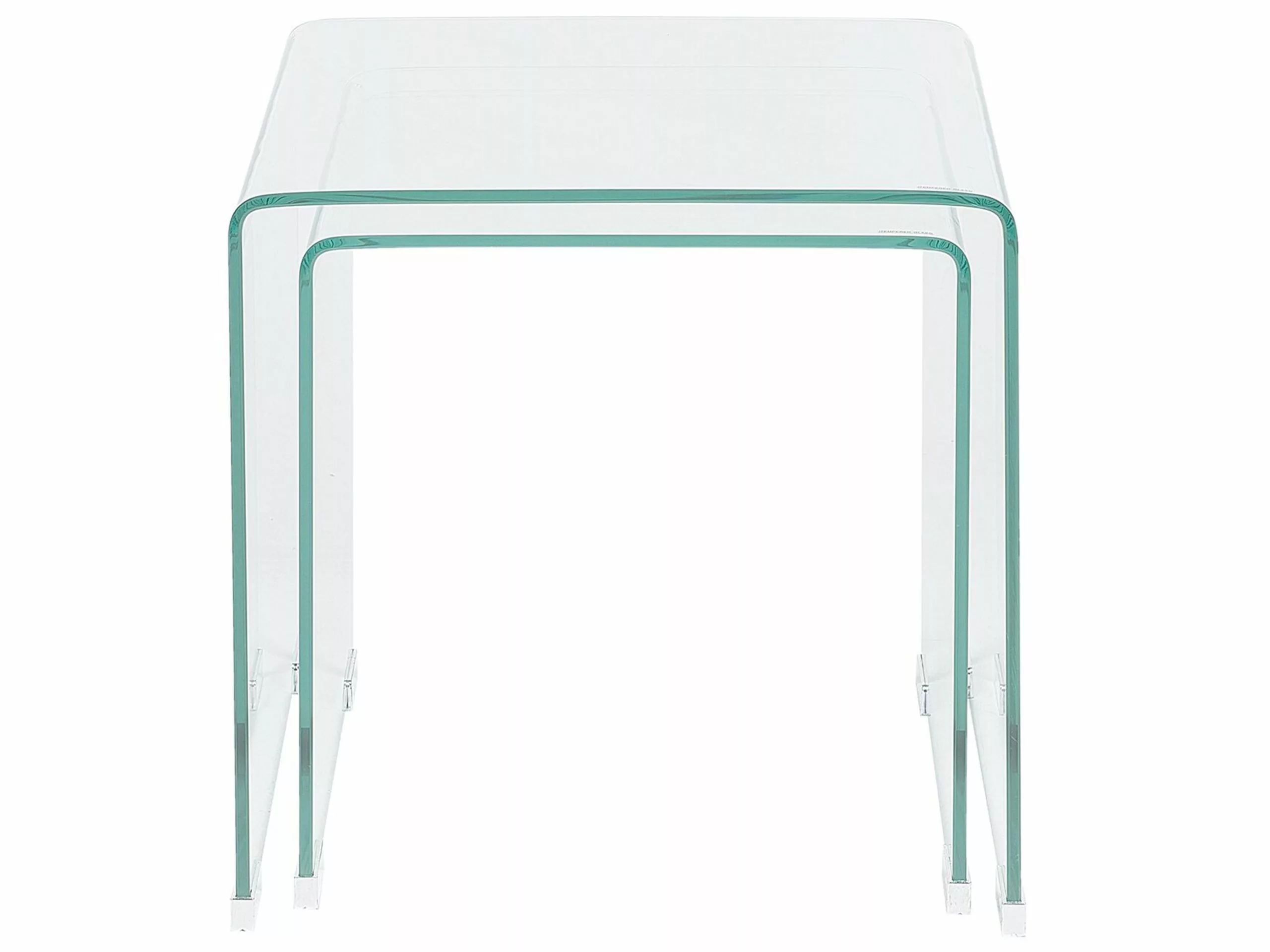 Beliani Sivupöytäsetti Lasi Kirkas 2 Kpl KENDALL 9 Beliani Sivupöytäsetti Lasi Kirkas 2 Kpl KENDALL - Image 7