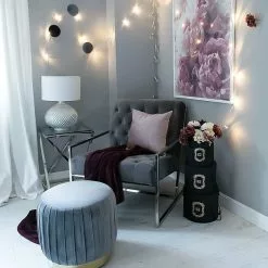 Beliani Sivupöytä Lasitasolla Rosteri Hopea BEVERLY -Ruokapöydät Myyntikauppa undef src sa picid 752048 type whitesh image