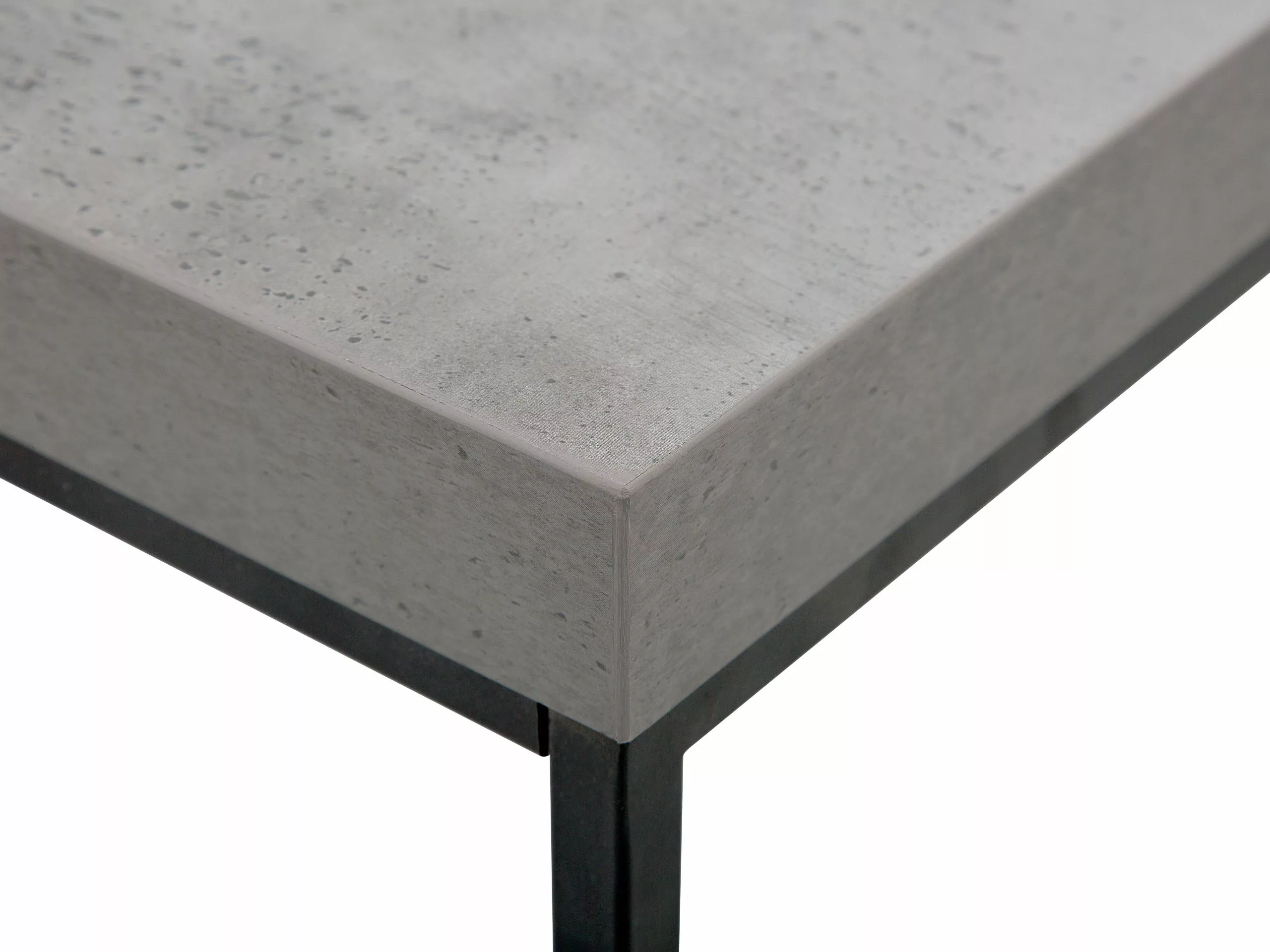 Beliani Sivupöytä Vaaleanharmaa/musta DELANO - Image 4