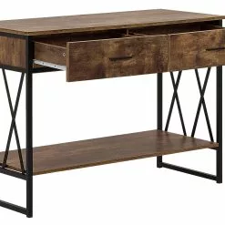 Beliani Konsolipöytä 2 Laatikkoa Tumma Puu/musta AYDEN -Ruokapöydät Myyntikauppa undef src sa picid 757250 type whitesh image scaled